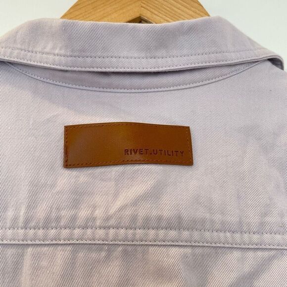 Rivet Boss Utility Jumpsuit Sleeveless Size XS in Lilac - Picture 5 of 7